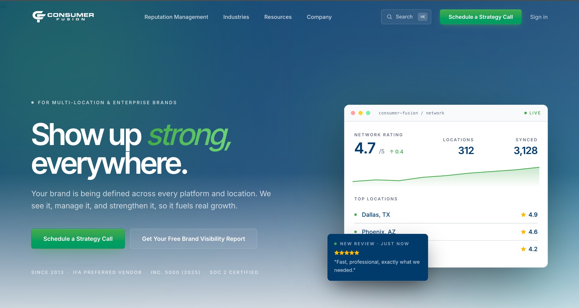 Consumer Fusion website live preview